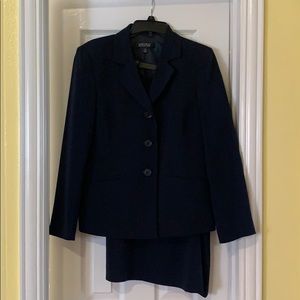 Kasper Dark Blue Skirt Suit SZ 12 like new